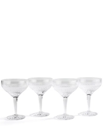 Soho Home Huxley Crystal Glasses Set In Neutrals