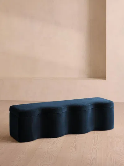 Soho Home Eli Storage Bench In Blue