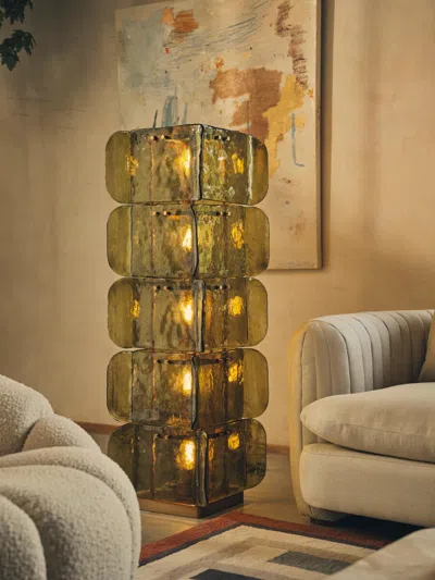 Soho Home Elias Floor Lamp In Gold