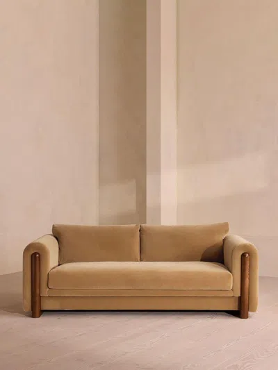 Soho Home Faarell Three Seater Sofa In Gold