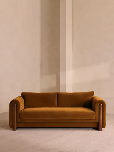 Soho Home Faarell Three Seater Sofa In Orange