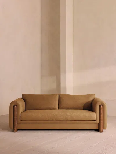 Soho Home Faarell Three Seater Sofa In Brown