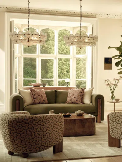 Soho Home Faarell Three Seater Sofa In Green