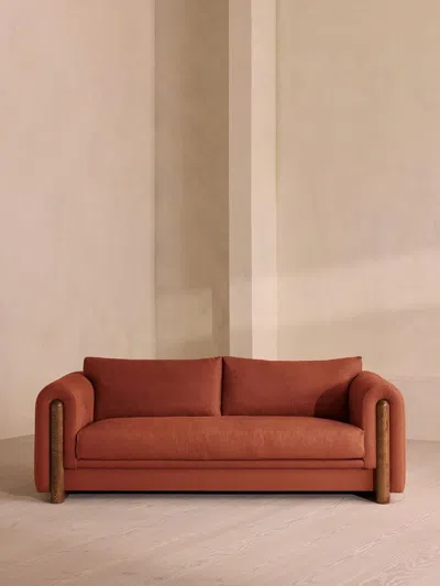 Soho Home Faarell Three Seater Sofa In Brown