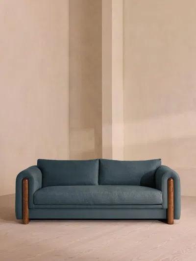 Soho Home Faarell Three Seater Sofa In Blue