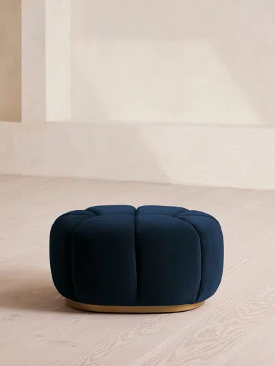 Soho Home Garret Footstool In Blue