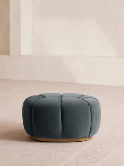 Soho Home Garret Footstool In Blue