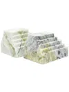 Soho Home Lola Marble Bookends In Green
