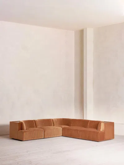 Soho Home Hamish Sectional Corner Sofa In Orange