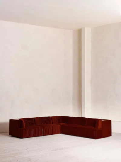 Soho Home Hamish Sectional Corner Sofa In Brown