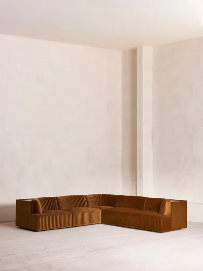 Soho Home Hamish Sectional Corner Sofa In Gold