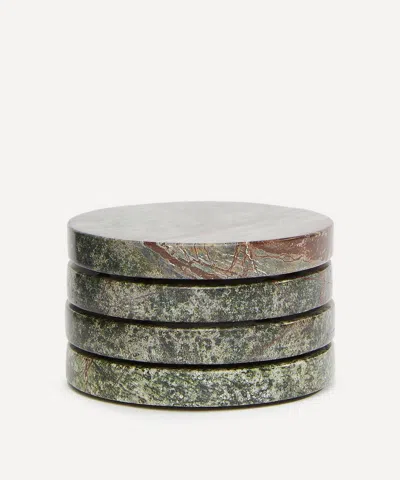 Soho Home Hanson Green Marble Coasters Set Of Four