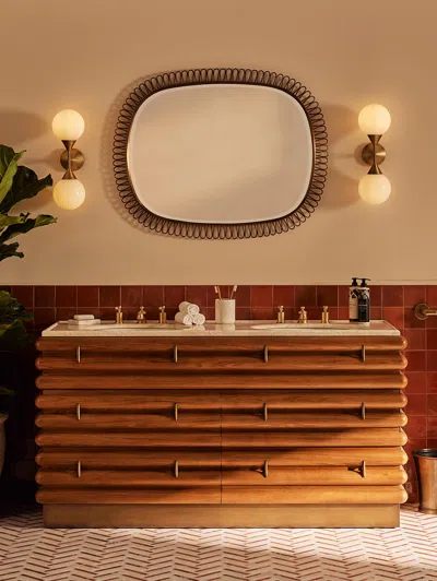 Soho Home Harrison Double Vanity Unit In Gold