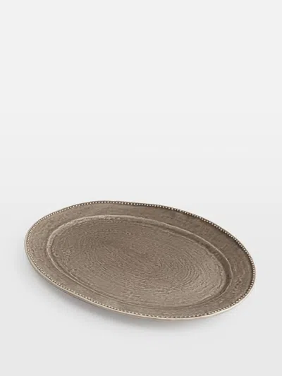 Soho Home Hillcrest Oval Serving Platter In Brown