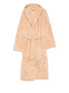 Soho Home Hooded Belted Robe In Neutral