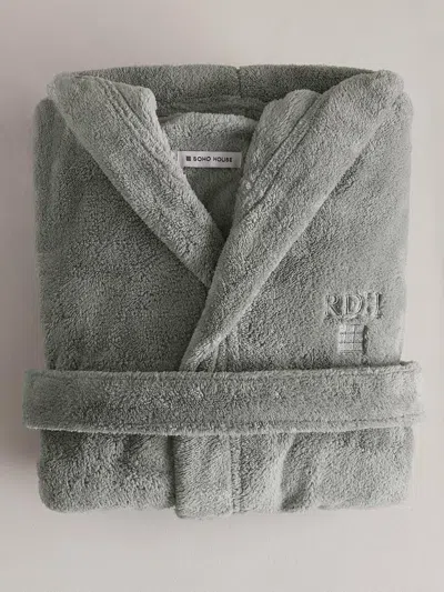 Soho Home House Robe Grey (us) In Black