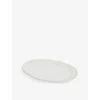 Soho Home White Hillcrest Oval Earthenware Serving Platter In White