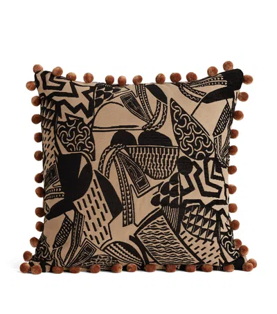 Soho Home Jacquard Daxton Cushion In Neutral