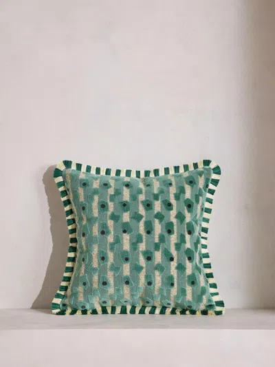 Soho Home Jeremiah Square Cushion In Green