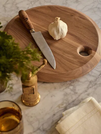 Soho Home Kinkell Dark Walnut Wooden Board In Multi