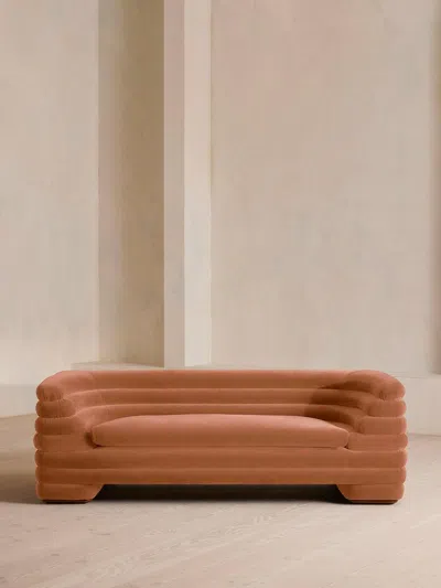 Soho Home Laura Three Seater Sofa In Orange