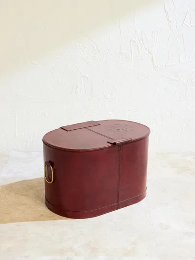 Soho Home Leather Recycling Bin In Brown