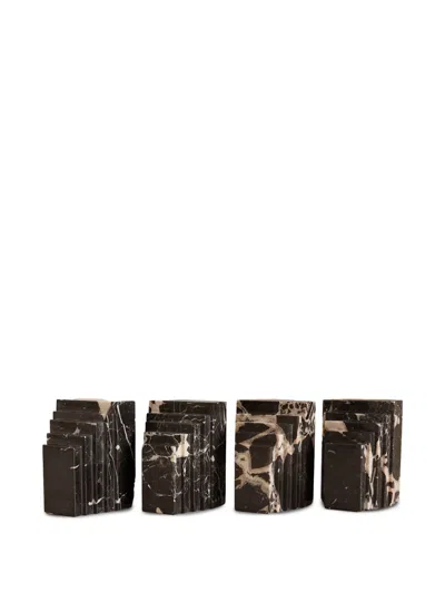 Soho Home Lola Marble Bookends In Black