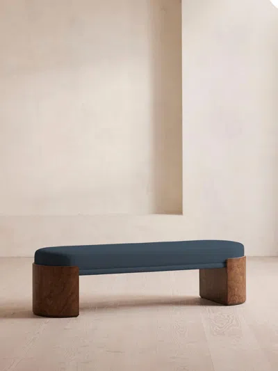 Soho Home Lukas Bench In Blue