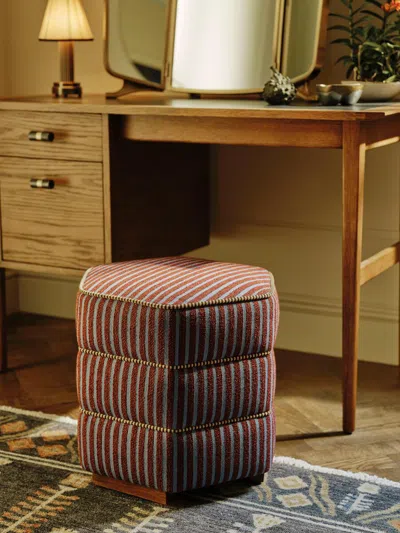 Soho Home Lyla Footstool In Burgundy