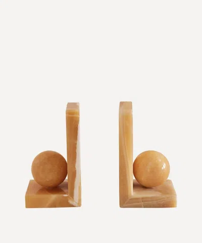 Soho Home Mango Onyx Prato Bookends In Nude