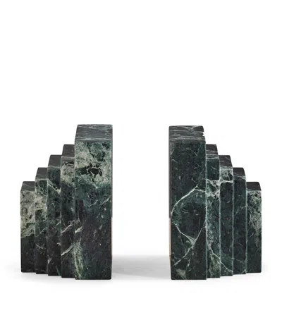Soho Home Marble Lola Bookends In Green