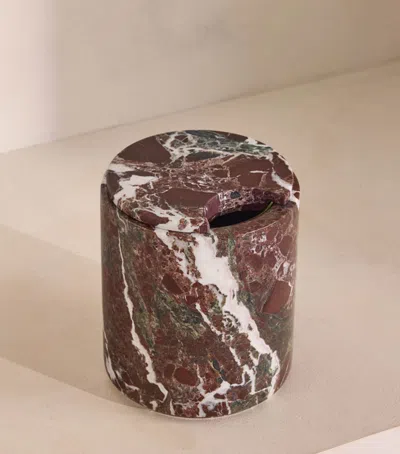 Soho Home Marble Pavel Lidded Ice Bucket In Brown