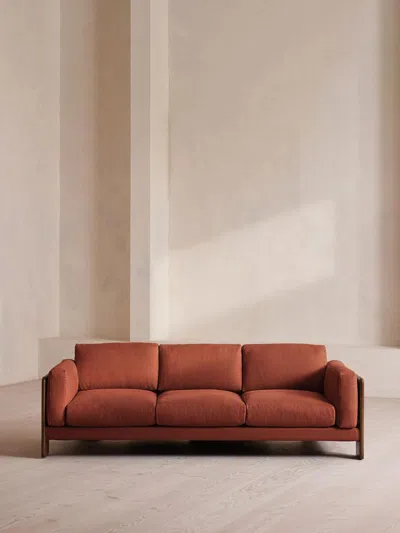 Soho Home Marcia Three Seater Sofa In Red