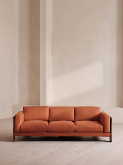 Soho Home Marcia Three Seater Sofa In Red
