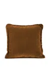 Soho Home Margeaux Fringed Square Cushion (50cm X 50cm) In Brown