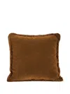 Soho Home Margeaux Fringed Square Cushion (50cm X 50cm) In Brown