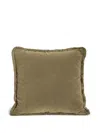 Soho Home Margeaux Fringed Square Cushion (50cm X 50cm) In Green