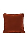 Soho Home Margeaux Fringed Square Cushion (50cm X 50cm) In Red