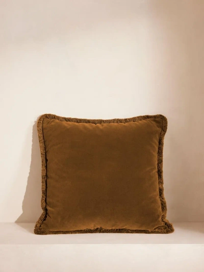 Soho Home Margeaux Large Square Cushion In Brown