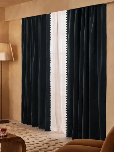 Soho Home Margeaux Velvet Curtains In Black
