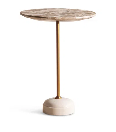 Soho Home Medium Marble Fleet Side Table In White