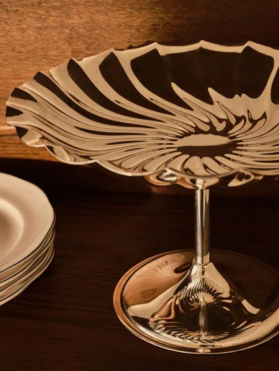 Soho Home Mews Silver Footed Platter In Metallic
