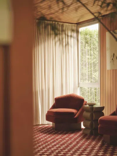 Soho Home Mila Armchair In Burgundy