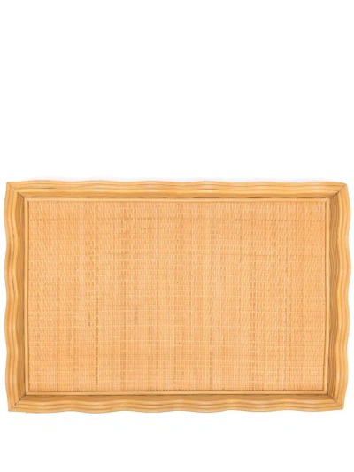 Soho Home Neutral Medium Pangbourne Rattan Tray In Neutrals