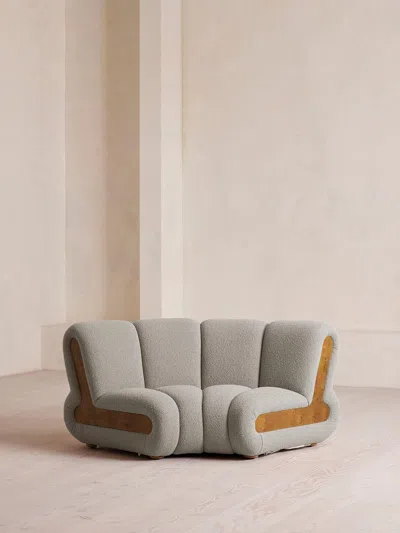 Soho Home Noelle Modular Curved Armchair In Gray
