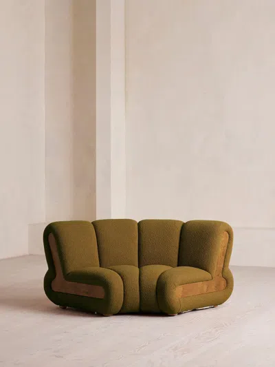 Soho Home Noelle Modular Curved Armchair In Brown