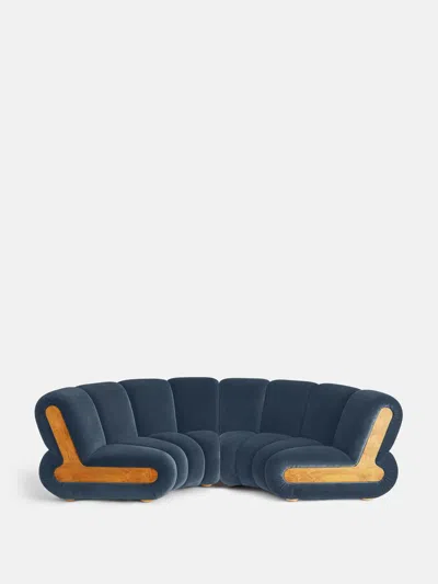 Soho Home Noelle Modular Curved Sofa In Blue