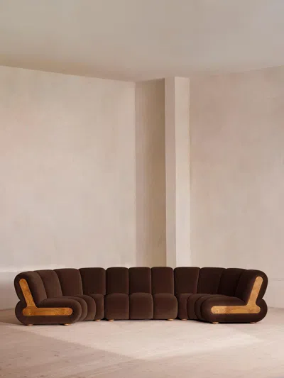 Soho Home Noelle Modular Curved Sofa In Brown