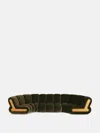 Soho Home Noelle Sectional Curved Sofa In Olive