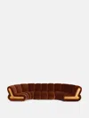 Soho Home Noelle Sectional Curved Sofa In Rust